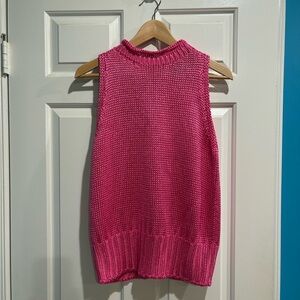 Luisa Spagnoli silky sleeveless tank sweater top pink sz M